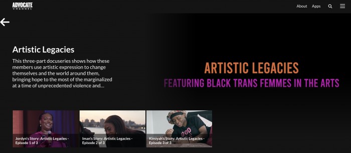 Artistic Legacies on Advocate Channel