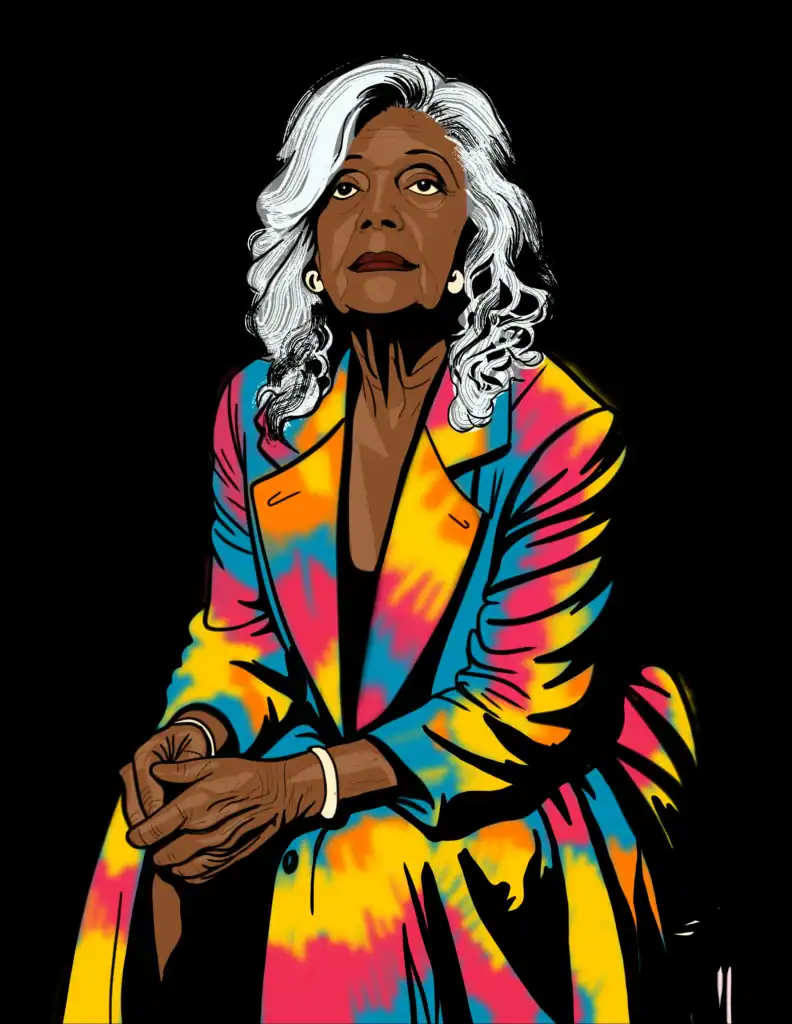 Comic style portrait of Miss Major